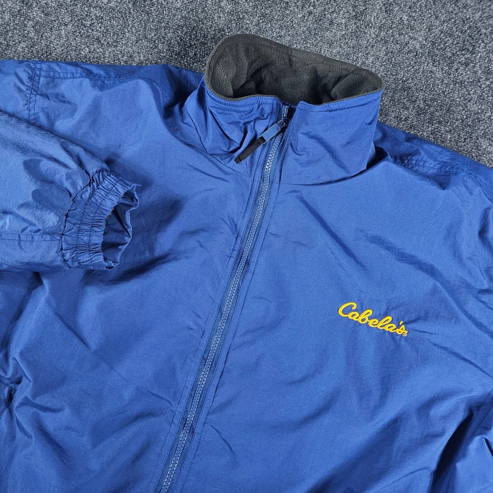 Cabela's Fleece Lined Bomber Jacket Mens XL Blue Good Stillwater Supply Co